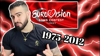 🇹🇷 ALL Turkey Eurovision Songs 1975 - 2012 *REACTION*