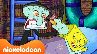 Bob Esponja | Lula Molusco Tenta APAGAR as Lembranças de Bob Esponja! | Nickelodeon em Português