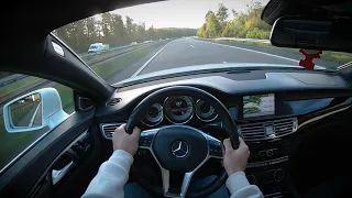 2014 Mercedes-Benz CLS 500 4MATIC (408PS) POV Fast Autobahn Drive TOP SPEED
