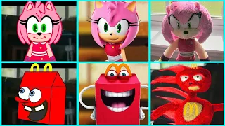 Sonic The Hedgehog Movie AMY SONIC BOOM vs Happy Meal Uh Meow All Designs Compilation Compilation 2