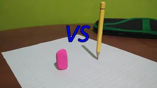 Pencil vs Eraser | Stop motion animation video