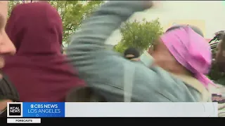 Fists fly as protesters clash outside Glendale school district meeting about Pride Month