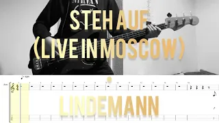 Steh Auf - Lindemann (bass cover w/ tabs) (Live in Moscow)