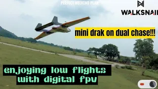 Mini Drak on dual chase!!!! enjoying low flights with digital fpv