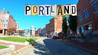Portland 4k - Driving Downtown - Maine, USA