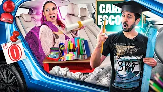 TRANSFORMAMOS NOSSO CARRO EM ESCOLA | Gabriel e Shirley 2.0