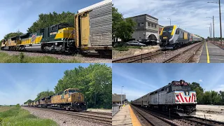 Awesome Railfanning on the Geneva Sub! Ft. UP 6706, UP 1995, Via Rail set, METX 104! 5-31-2024