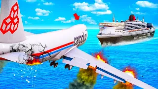 Gigantic Emergency Landing On A  AIRPORT After Engine Explodes | GTA 5 #gta5 #gtav