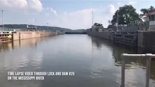 Time Lapse Video of Lock and Dam #25 on the Mississippi River