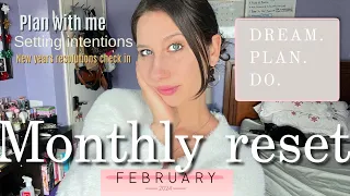 FEBRUARY MONTHLY RESET 🌱goal setting, setting intentions, & planning | new year resolution check in