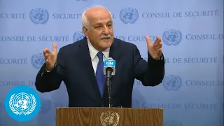 Palestine on Israel/Palestine Conflict - Security Council Media Stakeout (25 August 2022)