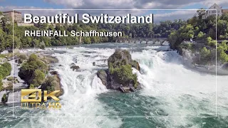 Rheinfall bei Schaffhausen Switzerland by Drone 4K