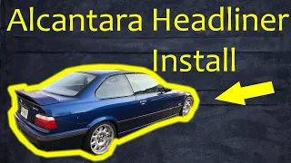 How to remove e36 sunroof / how to wrap e36 sunroof in Alcantara! (Part 2)