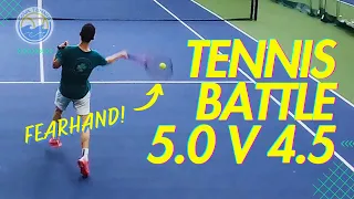 The Fearhand! Epic 4.5 vs 5.0 Tennis Match Finale | CoVA Tennis Challenger