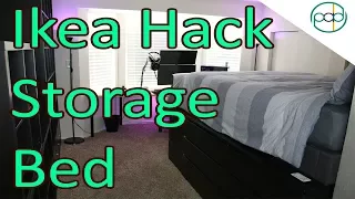 DIY IKEA Hack Super Storage Bed