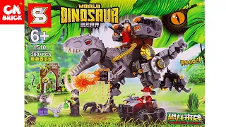 Unoffical LEGO  DINOSAURS JURASSIC MECH ROBOT SY1510 Unofficial LEGO SPEED BUILD