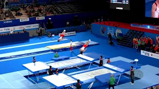 Portugal 2 (POR) M - 2019 Trampoline Worlds, Tokyo (JPN) - Qualification Synchro R1