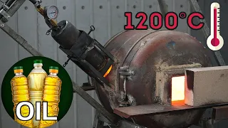 How to make a Oil Forge!? Oil Burner tutorial step by step!