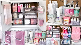 ULTIMATE BATHROOM ORGANIZATION | Satisfying Clean and Bathroom Restock Organizing on A Budget