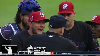 Ejections 086-88 - Marlins' Pablo Lopez, Don Mattingly & Mel Stottlemyre ejected after Acuña HBP