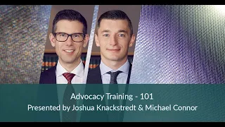 Advocacy Training - 101 - Court Room Craft and the Art of Persuasion  Knackstredt and Connor 17.02