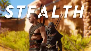 Assassin's Creed Origins Stealth and Modded Parkour | Desert Assassin Slaughters Bandits