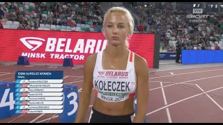 Karolina Kołeczek 100m ppł 12.86 (-0.1) - 10.09.2019 Mińsk (BLR)