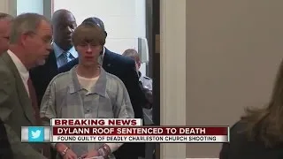 Dylann Roof sentenced to death for Charleston church shooting