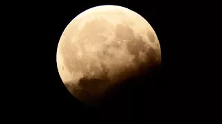 Частичное лунное затмение 7 августа 2017 года. Lunar eclipse