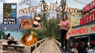 COZY FALL VLOG 🍂🪵🥧  exploring seattle, cozy cabin, camping in the san juan islands