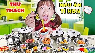 Thử Thách Nấu Và Ăn Đồ Ăn Tí Hon Mini - Hà Sam