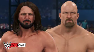 WWE 2K23 - Stone Cold Vs AJ Styles FULL GAMEPLAY (PS5)