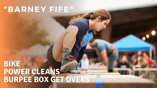 "Barney Fife" | Bike + Power Cleans + Burpee Box Get Overs