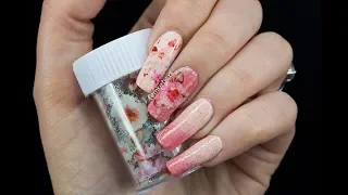 Nude To Dusty Pink Gradient & Floral Nailfoil - femketjeNL