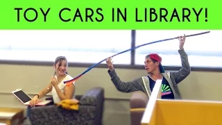 Hot Wheels Prank in the Library