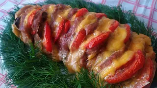 Нежное и сочное Мясо Гармошка. Запеченная свинина в фольге / Meat with Cheese and Vegetables