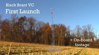 Model Black Brant VC First Launch + On-board Camera Footage