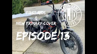 Dyna Street Bob Build Ep. 13 " First Ride & New Primary Cover"