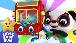 The Way We Wash the Bus & More Nursery Rhymes | 🚌Wheels on the BUS Songs 🚌 Nursery Rhymes for Kids