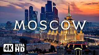 Moscow, Russia 4K Video Ultra HD in Drone Show