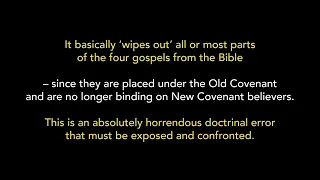 Joseph Prince’s teaching: Jesus in the gospels was operating under Old Covenant Law is Sacrilegious