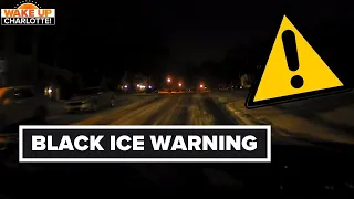 Treacherous travel: Charlotte, NC roads covered by black ice