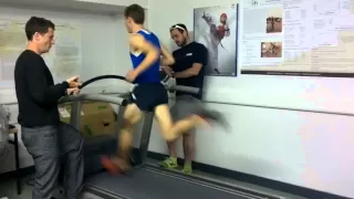 Joe Warne 800m world record treadmill attempt 28.5km/h