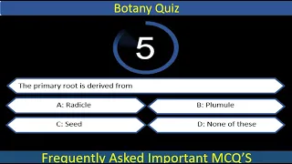Botany Quiz | Frequently asked important MCQ'S for competitive exams | Science GK| Science Quiz
