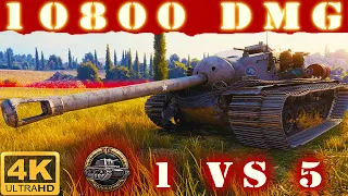 ✔️ T110E3 WoT ◼️ 10800 Demage • SOLO VS 5 ◼️ WoT Replays gameplay