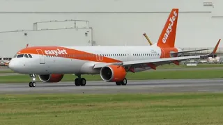 Airbus A320neo Full Stop after a Test flight at Hamburg Finkenwerder Airport