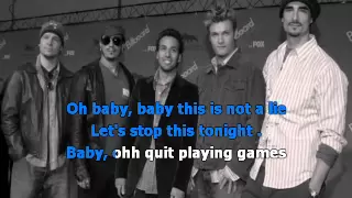Backstreet Boys - Quit playing games with my heart karaoke