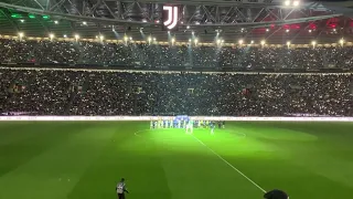 Juventus Inter “Imagine” John Lennon, Gaia e Kateryna Pavlenko diretta dal vivo Allianz Stadium 2022