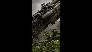 Ukrainian Forces firing an M777 howitzer to destabilize Russia's position in Kherson #shorts
