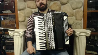 6159 - Black Hohner Atlantic IV N DeLuxe Piano Accordion LMMH 41 120 $2999